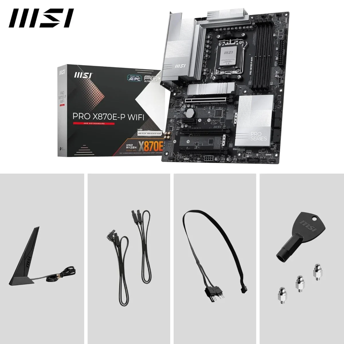 لوحة أم MSI PRO X870E-P WiFi 7 بحجم ATX لمعالجات AMD Ryzen 9000/8000/7000، مقبس AM5، ذاكرة DDR5، PCIe 5.0 - Image 7