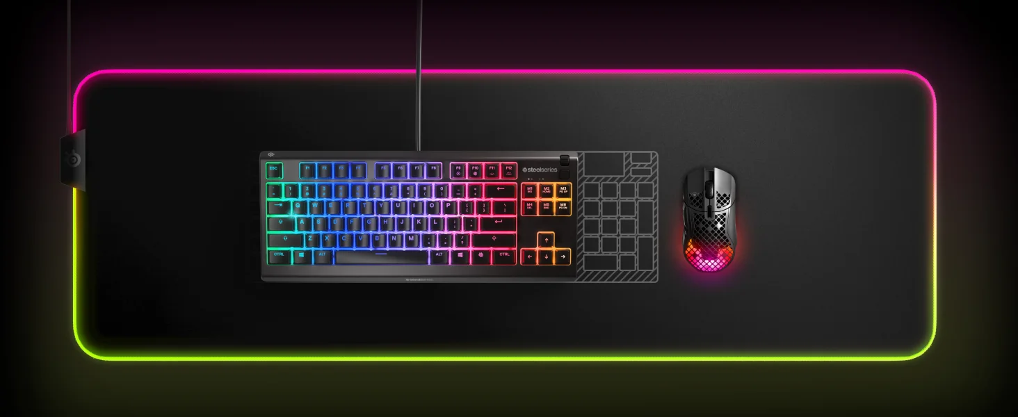 كيبورد ألعاب SteelSeries Apex 3 TKL بدون لوحة أرقام - Thumbnail 9