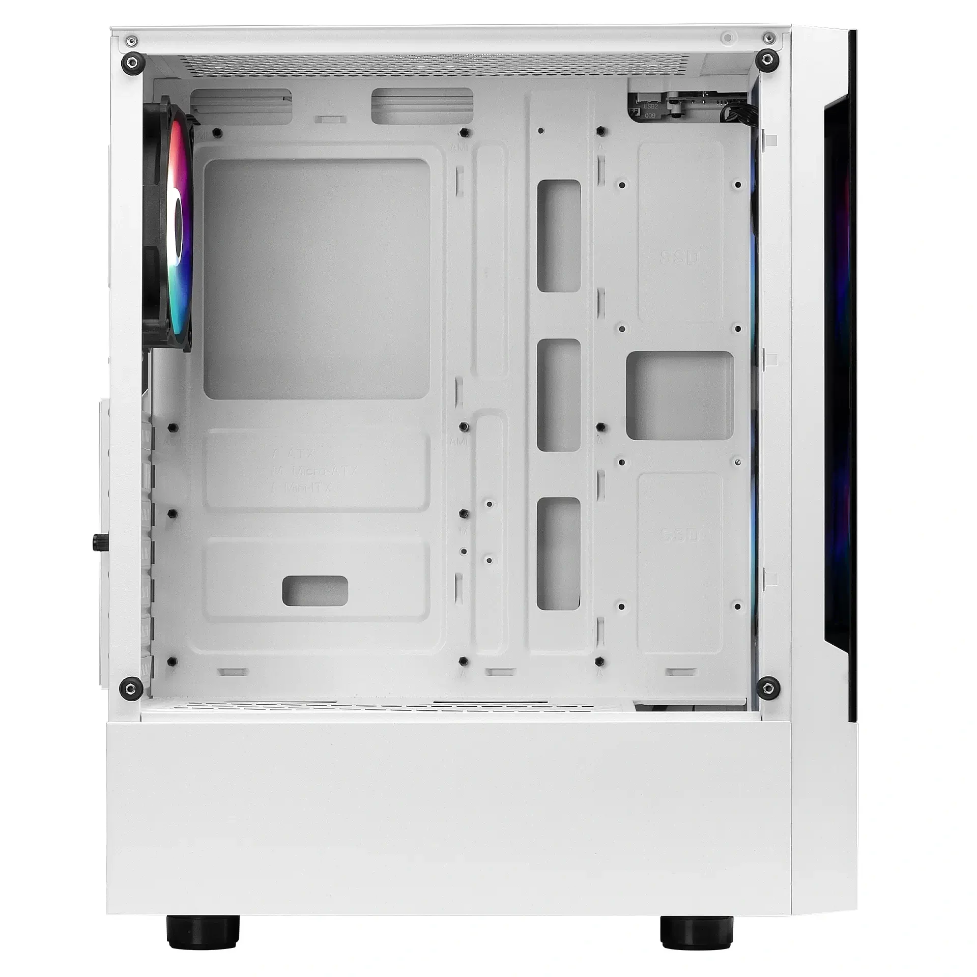 GAMDIAS TALOS E3 ARGB Mid-Tower Gaming Case White - Thumbnail 2