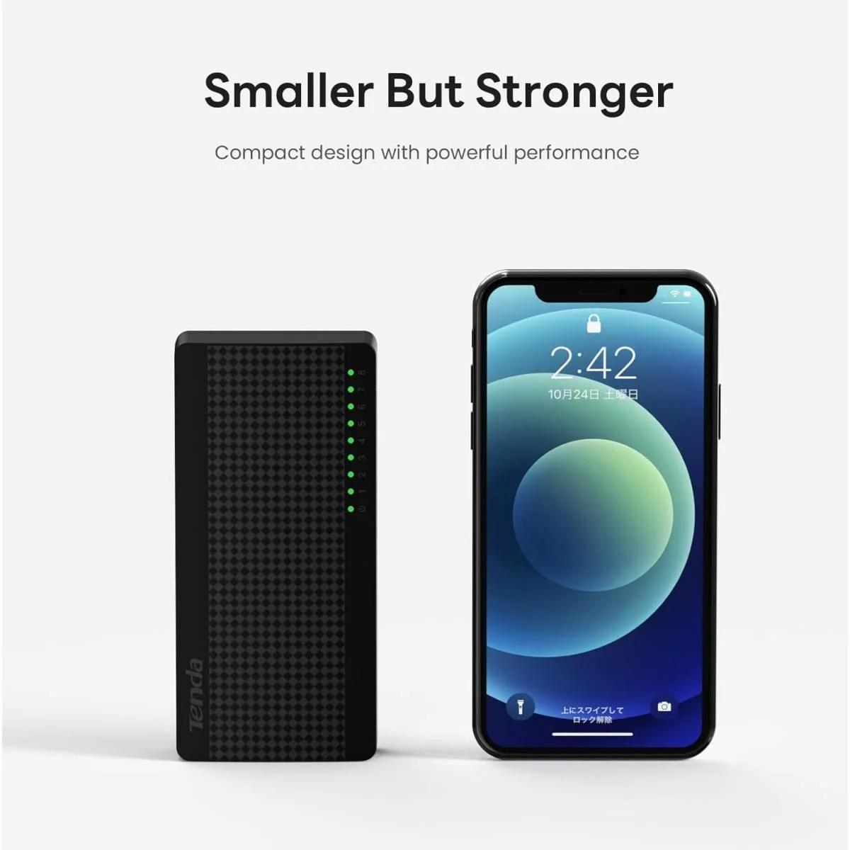 سويتش Tenda SG108M جيجابت 8 منافذ إيثرنت غير مُدار أسود - Image 3