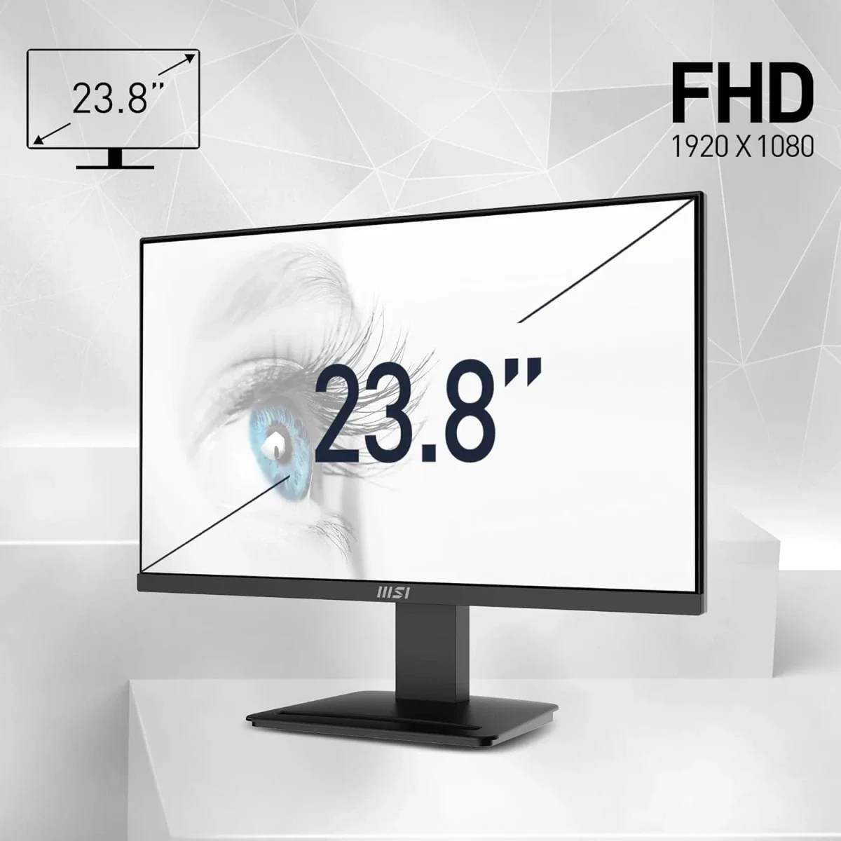 MSI PRO MP2412 24-Inch Full HD 100Hz VA Monitor, 1ms, HDMI & DisplayPort - Black - Thumbnail 2
