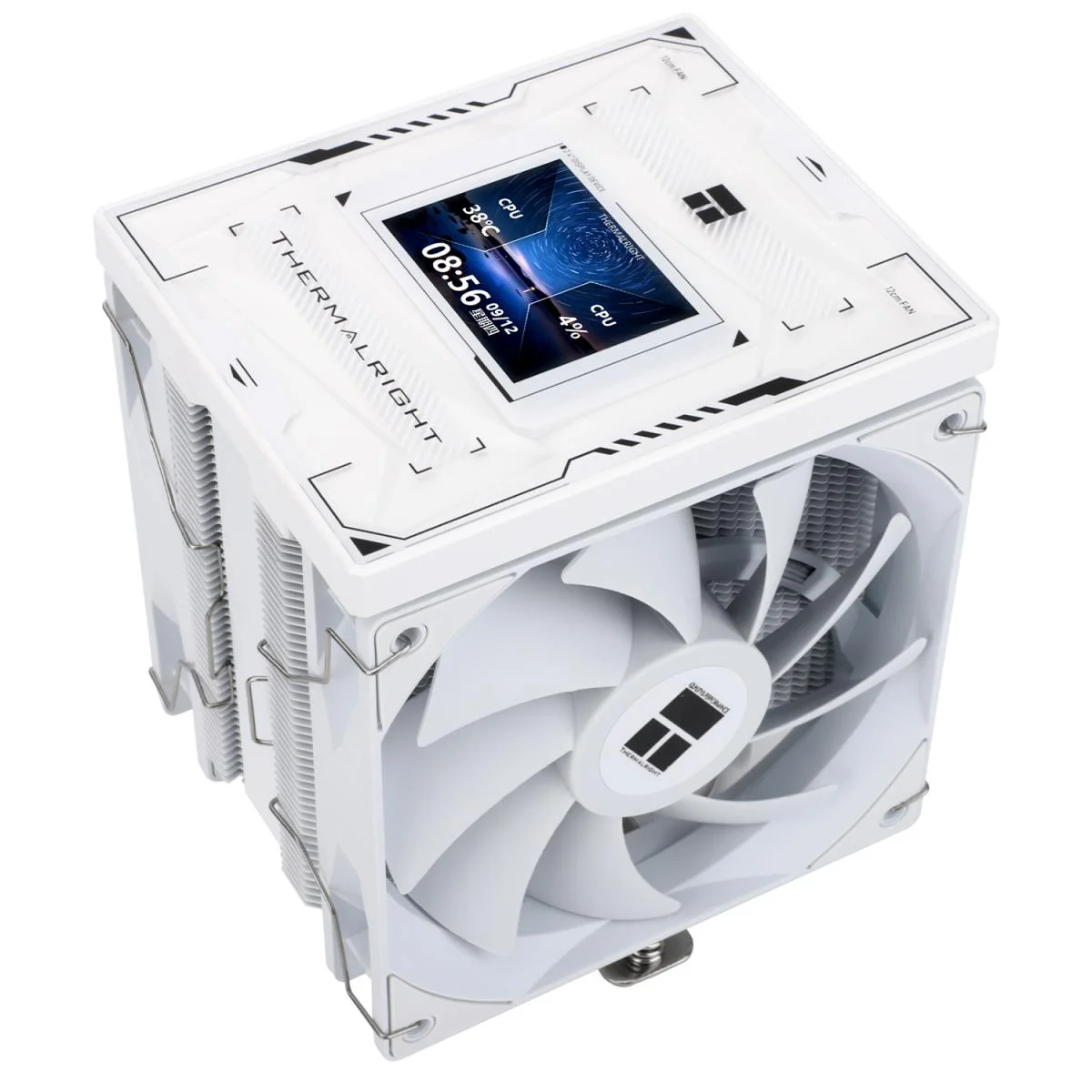 Thermalright Burst Assassin 120 Vision White CPU Air Cooler with 2.4-Inch IPS LCD