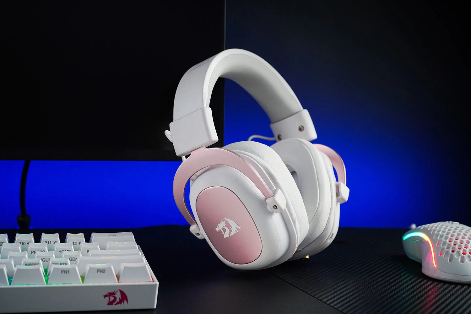 Redragon H510 Zeus 2 Wired 7.1 Surround Gaming Headset with 53mm Drivers - White - Image 10