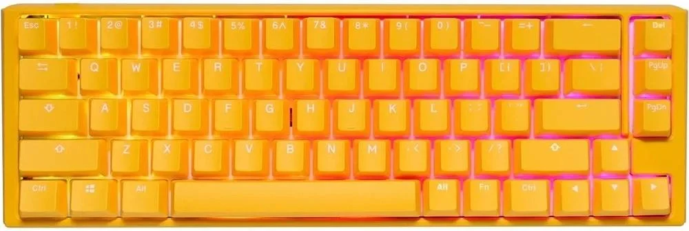كيبورد ألعاب ميكانيكي مضيء Ducky One 3 SF Yellow Mini 60% QUACK  - Thumbnail 2