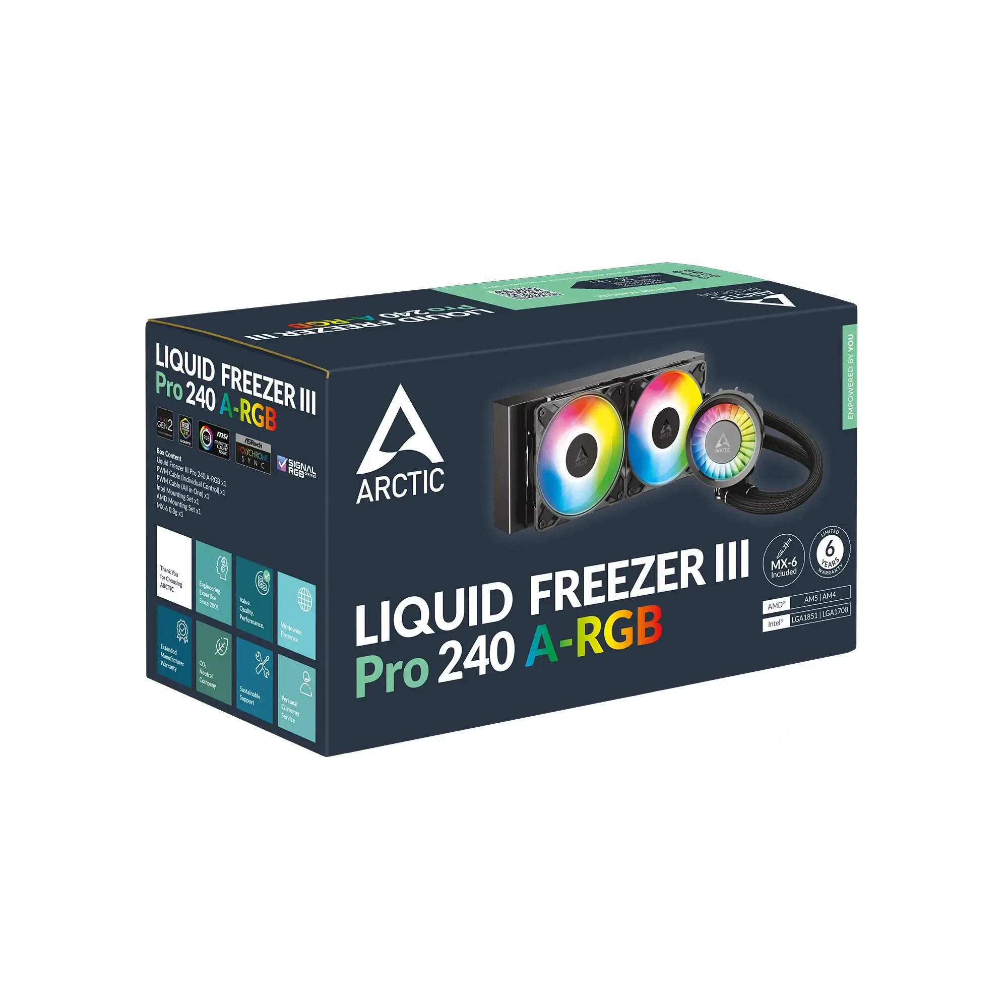 مبرد سائل للمعالج ARCTIC Freezer III Pro 240 A-RGB الكل في واحد - Thumbnail 4