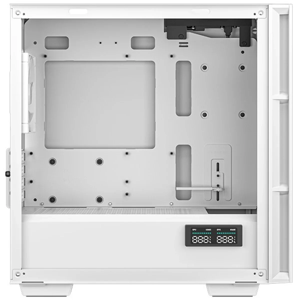هيكل كمبيوتر DeepCool CH360 Digital Micro-ATX بتدفق هواء عالي مع مراوح ARGB وشاشة عرض حالة مزدوجة - White - Image 5