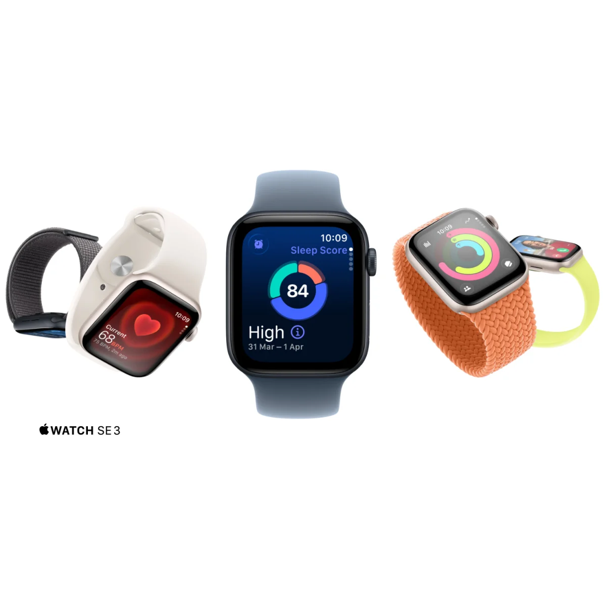 ساعة Apple Watch SE (3rd Gen) ذكية 44 مم بمعالج S10 وشاشة Retina دائمة التشغيل، متابعة انقطاع النفس أثناء النوم ونبض القلب، شحن سريع وهيكل ألمنيوم - Image 2
