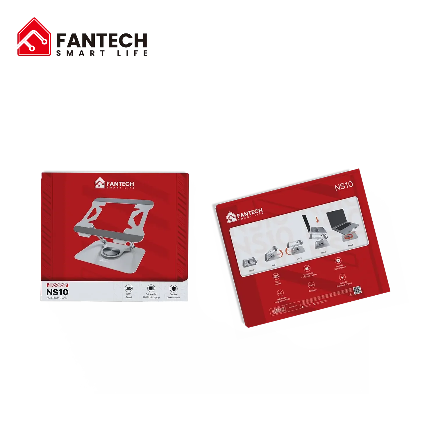 حامل لابتوب Fantech NS10 فضي - Image 2