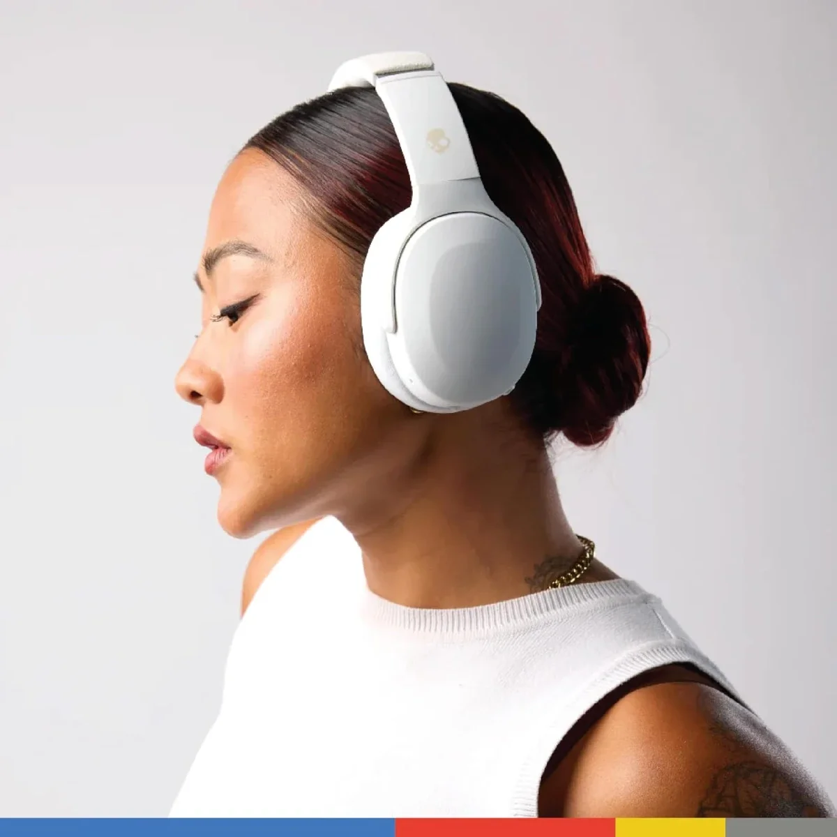 Skullcandy Crusher Evo Wireless Bluetooth Over-Ear Headphones, 40 Hours Battery - Bone - Thumbnail 5