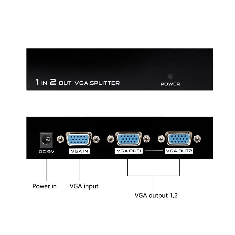 موزع VGA بمنفذين مع طاقة - Image 5