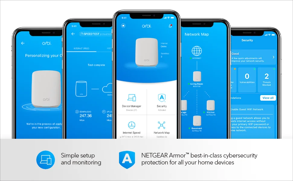 NETGEAR Orbi RBK352 AX1800 Wi-Fi 6 Dual-Band Mesh System 2-Pack - Thumbnail 10