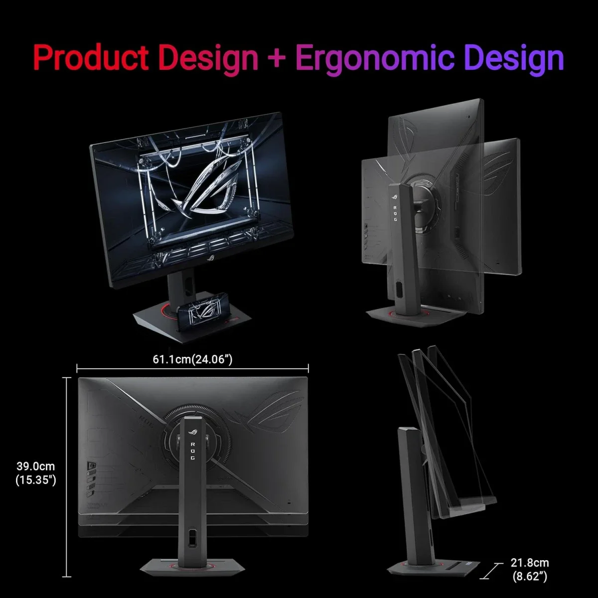 شاشة Asus ROG Strix XG27WCMS للألعاب 27 إنش منحنية QHD، 280 هرتز، 1 مللي ثانية، USB-C - Image 6