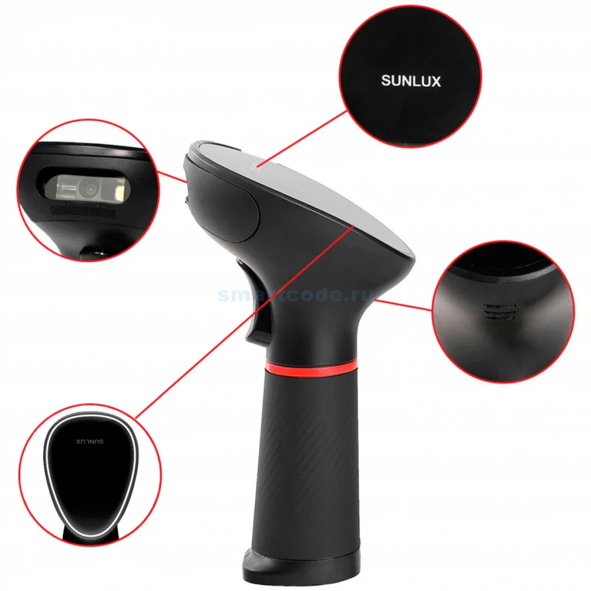 ماسح باركود SUNLUX XL-9610 لاسلكي ثنائي الأبعاد