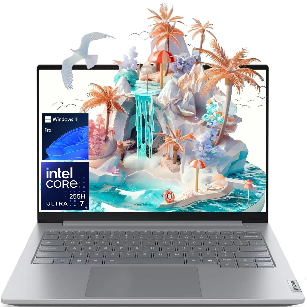لابتوب Lenovo ThinkBook 14 Gen 8 مقاس 14.0 إنش WUXGA بمعالج Intel Core Ultra 7 255H وذاكرة 16GB وSSD سعة 512GB لون Arctic Grey - Image 1