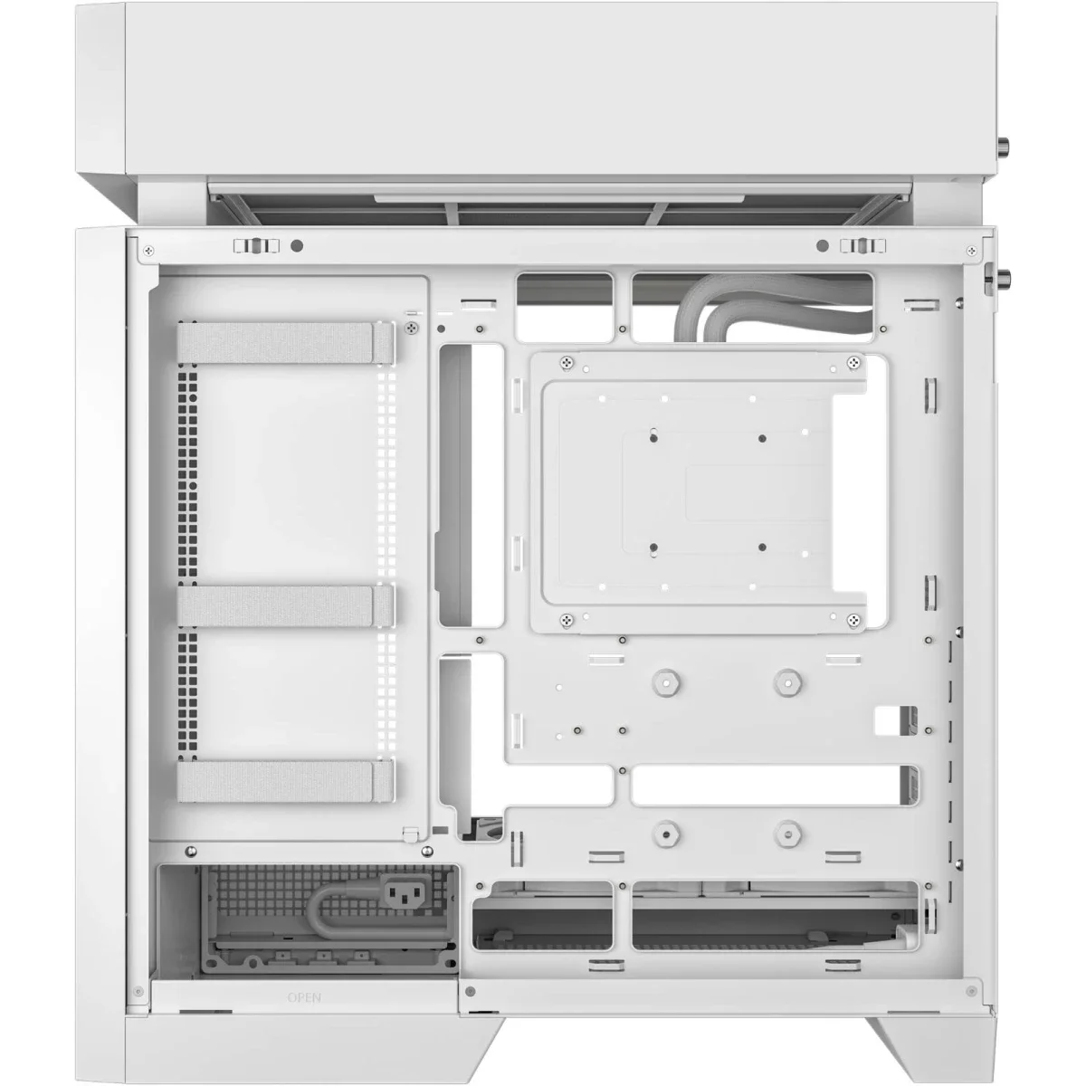 DeepCool CL6600 Mid-Tower Computer Case with Pre-installed 360mm ARGB Liquid Cooler and 2x FL12R SE ARGB Fans - White - Image 5