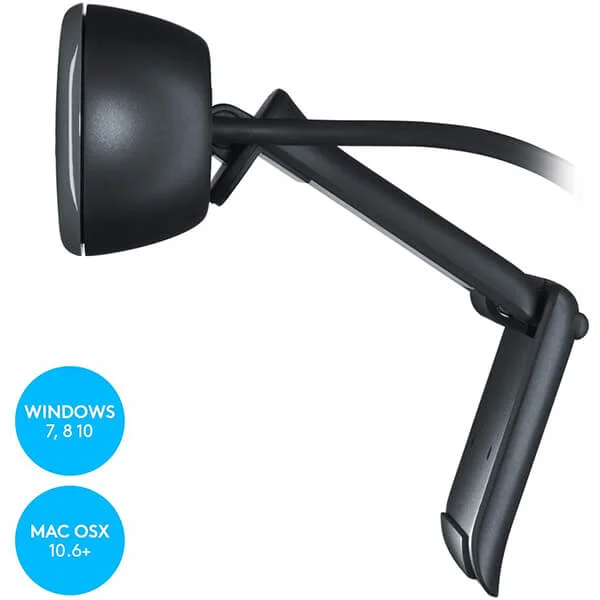 كاميرا ويب Logitech C270 HD بدقة 720p عبر USB مع ميكروفون مدمج - Thumbnail 2