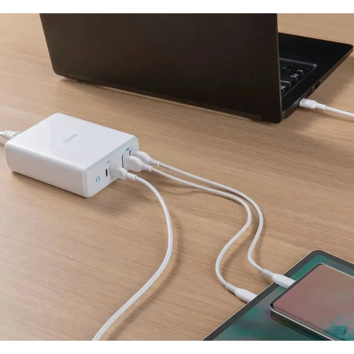Anker PowerPort Atom PD 4 100W 4-Port USB-C Charging Station White - Thumbnail 5