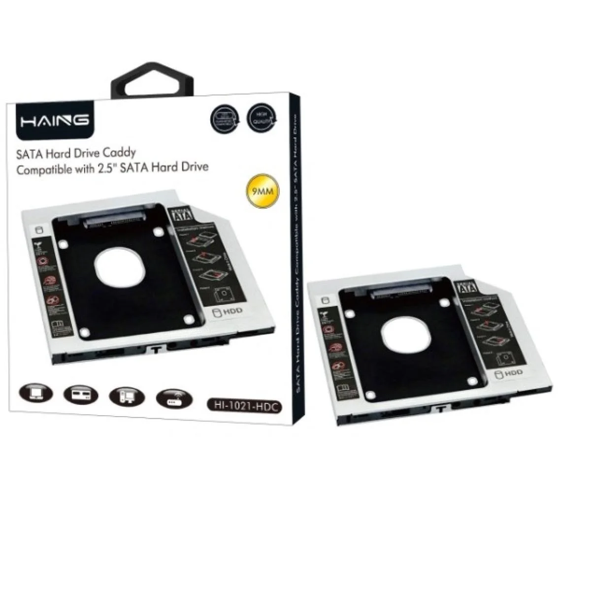 كادي هارد HAING HI-1021 لأقراص HDD وSSD مقاس 2.5 إنش SATA بسماكة 9 مم