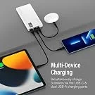Promate Bolt-10Pro 10000mAh Ultra-Slim 10W Power Bank with USB-C and Dual USB - White - Thumbnail 14