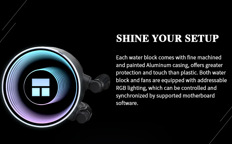 مبرد سائل للمعالج Thermalright Frozen Notte 360 ARGB أبيض - Image 8