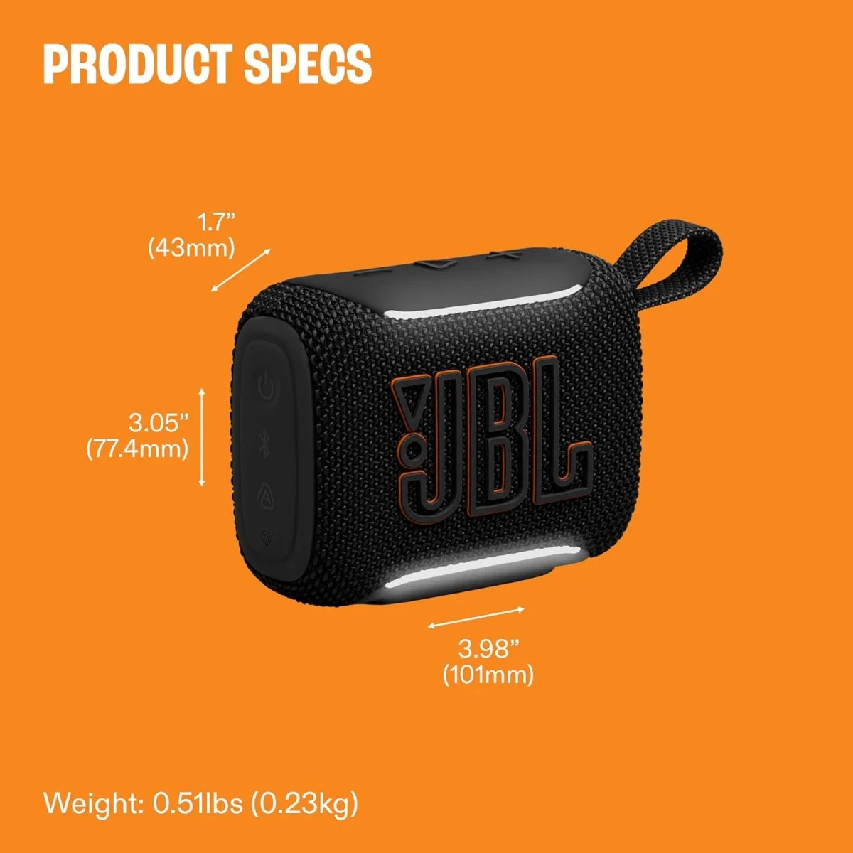 سماعة JBL Go 5 محمولة فائقة مقاومة للماء مع إضاءة محيطية - أزرق - Image 3