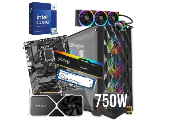 كمبيوتر ألعاب مكتبي GTS 30+ بمعالج Intel Core i9-14900KF وكرت RTX 5060 وذاكرة 32GB وSSD 1TB - Image 2