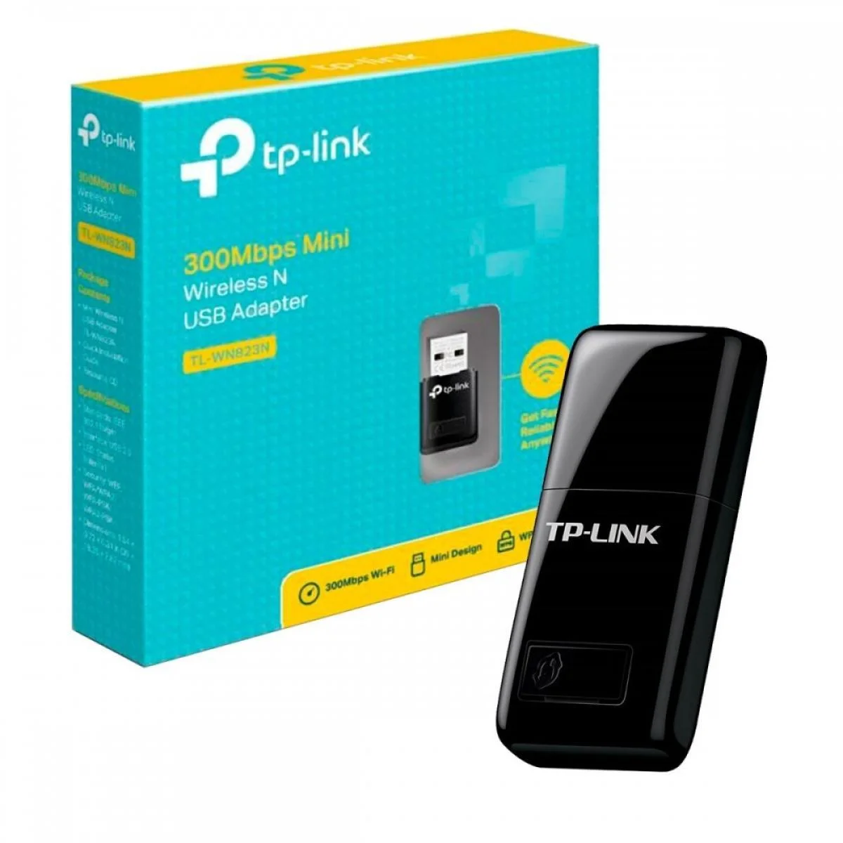 محول واي فاي USB صغير TP-LINK TL-WN823N بسرعة 300Mbps