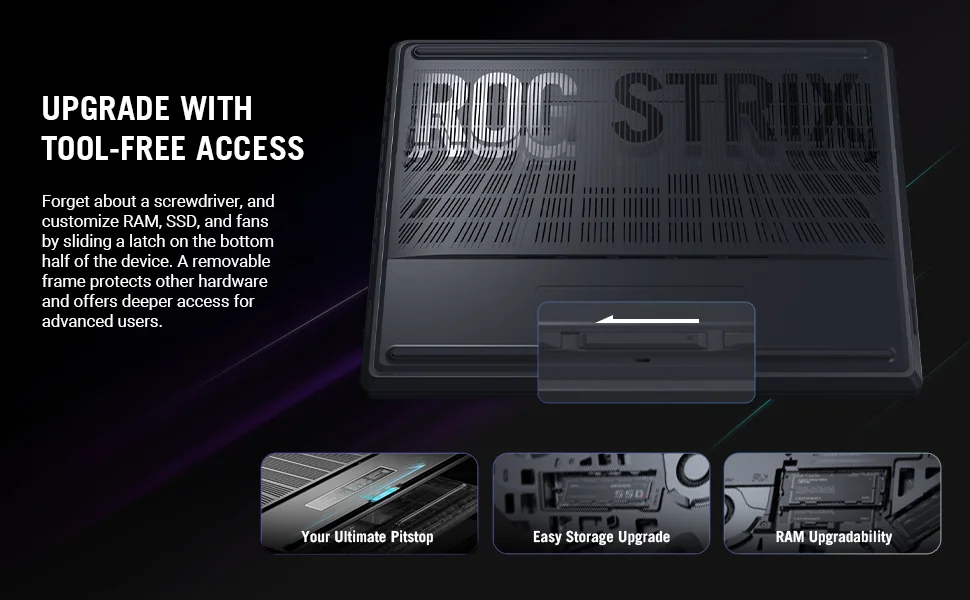 لابتوب ألعاب Asus ROG Strix SCAR G635LW-S5098 بمعالج Ultra 9 275HX وكرت RTX 5080 16GB ورام 32GB وSSD سعة 1TB وشاشة ROG Nebula مقاس 16 إنش 2.5K IPS بتردد 240Hz وWindows 11 - Thumbnail 8