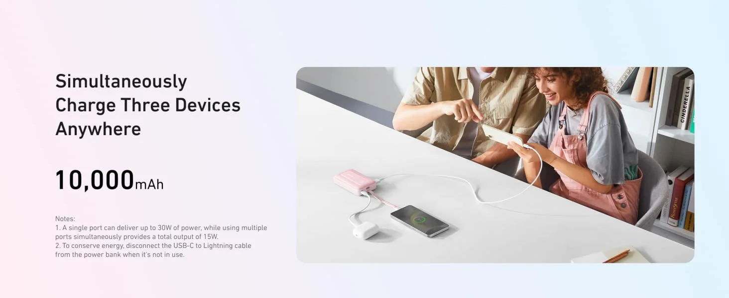 Anker A1688H31 Zolo 10,000mAh 30W USB-C Power Bank Blue - Thumbnail 12