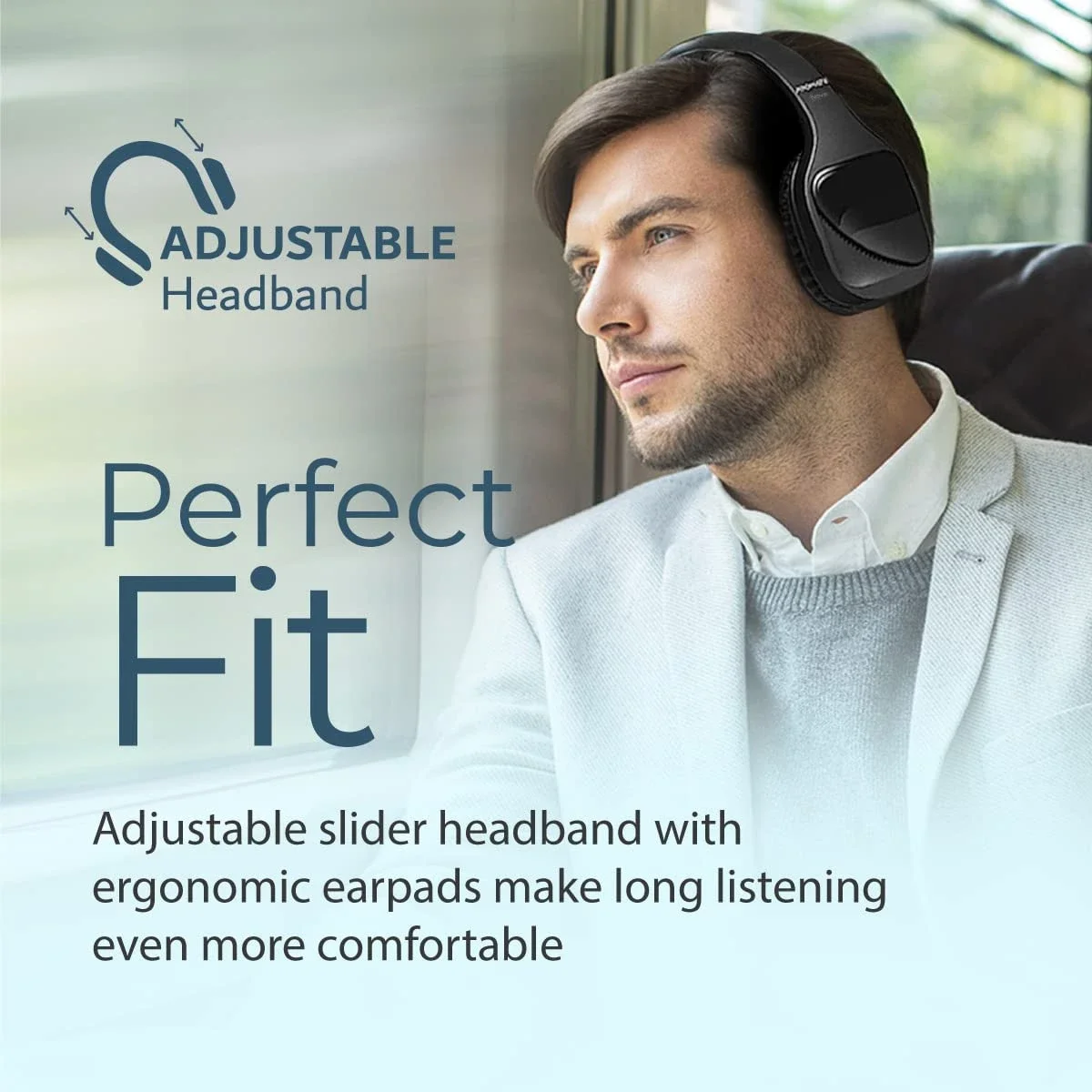 Promate NOVA Wireless & Wired Hi-Fi Stereo Headphones with MicroSD, FM Radio and AUX - Black - Thumbnail 6