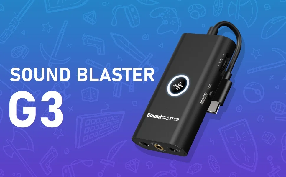 Creative Sound Blaster G3 USB-C External Gaming DAC and Headphone Amp - Thumbnail 7