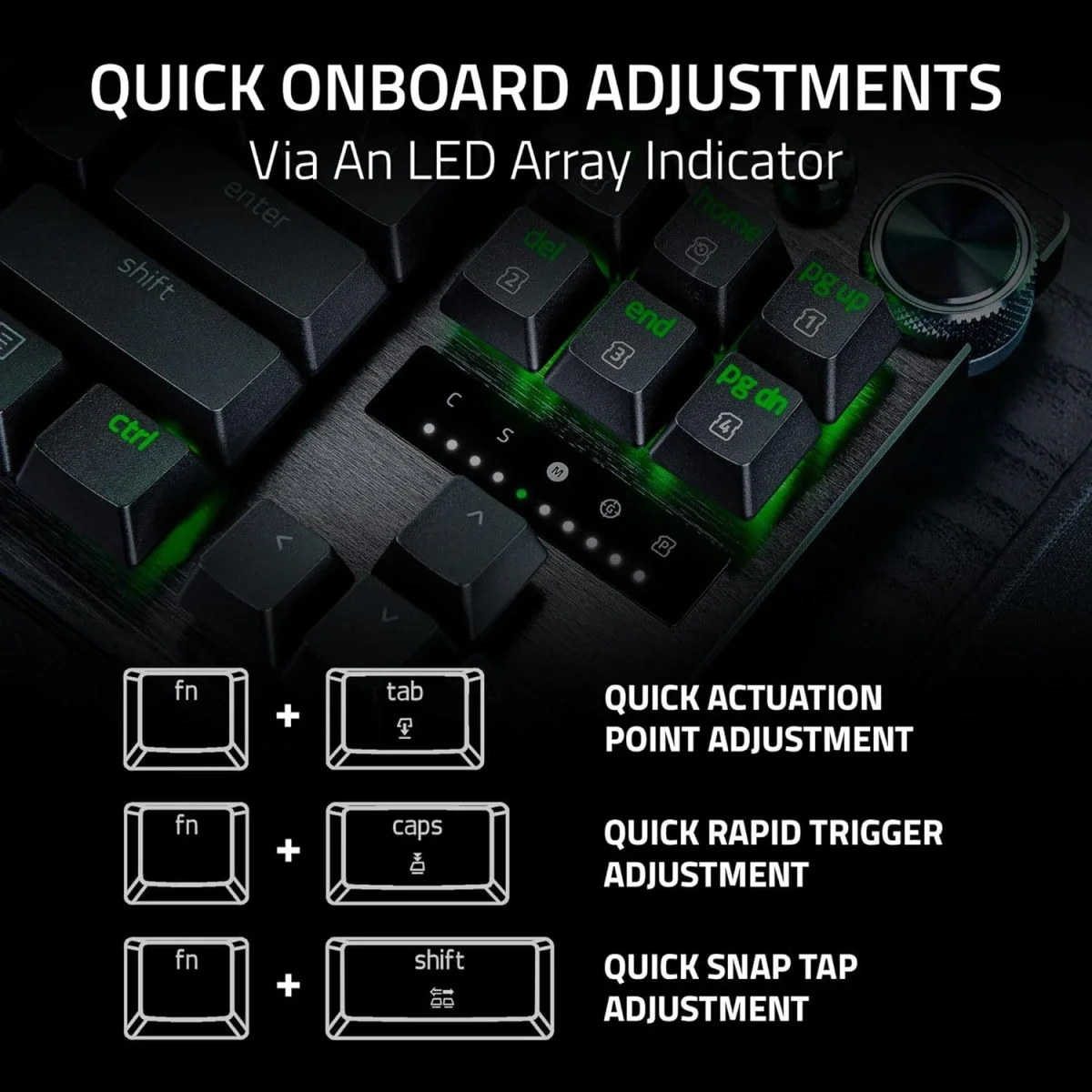 كيبورد ألعاب Razer Huntsman V3 Pro TKL بسرعة 8KHz أسود - Thumbnail 10