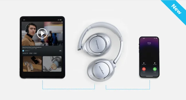 Anker Soundcore Life Q20 Hybrid ANC Wireless Over-Ear Headphones, Silver - Thumbnail 21