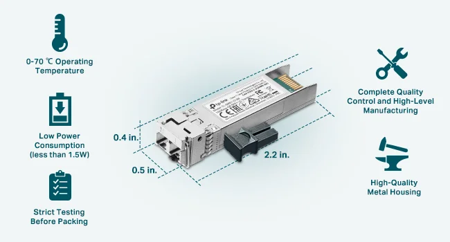 وحدة إرسال واستقبال TP-LINK TL-SM5110-SR ‏SFP+ LC متعددة الوضع 10G SR - Thumbnail 8