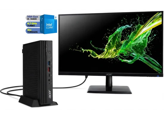 Acer Veriton VS2722G Mid Tower Desktop PC Intel Core i5-14400 8GB DDR5 512GB PCIe 4.0 SSD with EK241Y P6 23.8-inch FHD IPS 100Hz Monitor - Image 5