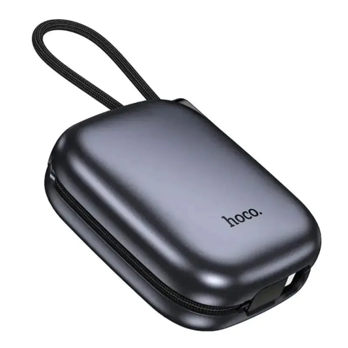 باور بانك HOCO Q49 Peak سعة 10000mAh بشحن PD20W وكابل مدمج - رمادي معدني - Thumbnail 4