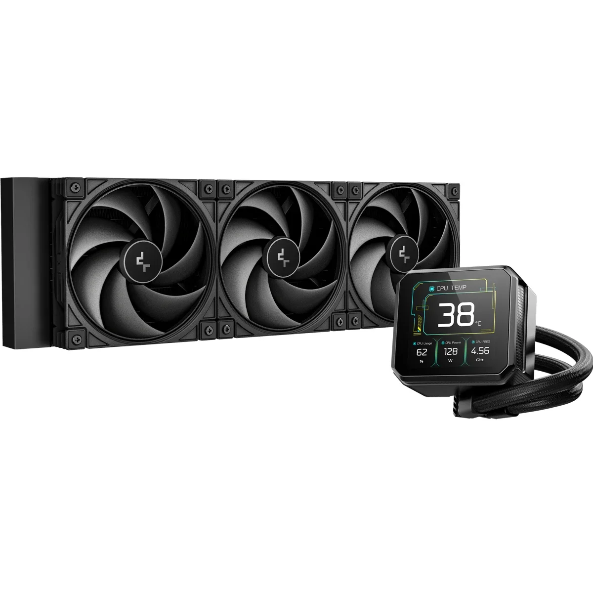 مبرد سائل للمعالج DeepCool SPARTACUS 360 LCD مقاس 360 مم أسود - Thumbnail 7