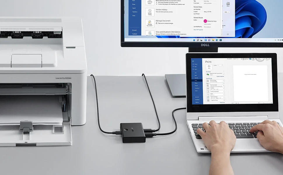 سويتش مشاركة USB Ugreen 30345 بتقنية USB 2.0 مدخلين ومخرج واحد KM - Image 11