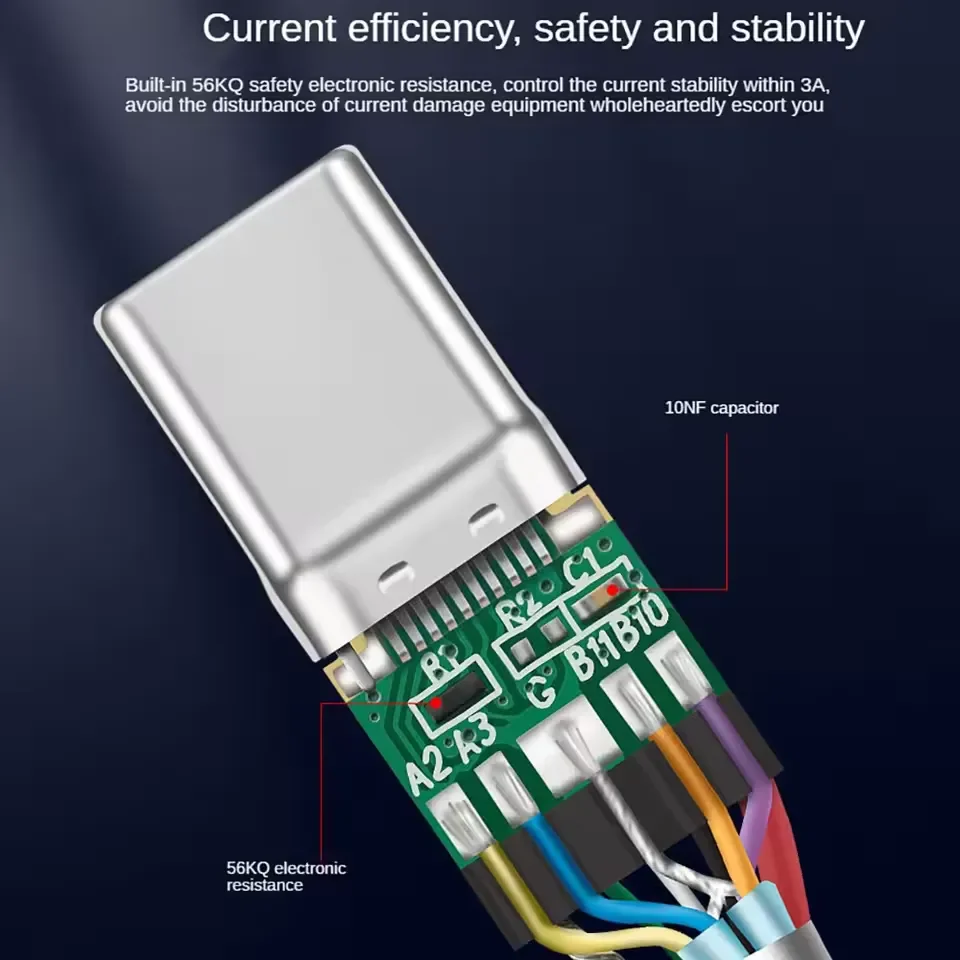 كابل hannord GS19812 USB 3.2 من USB-A إلى Type-C بسرعة 10Gbps وشحن Quick Charge 3.0 - Thumbnail 6