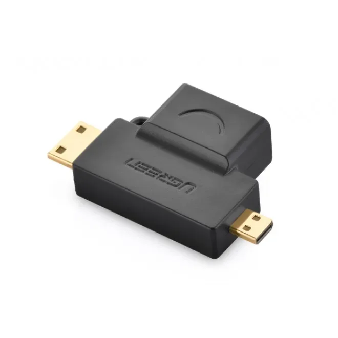محول Ugreen 20144 من Micro HDMI و Mini HDMI الي HDMI انثي