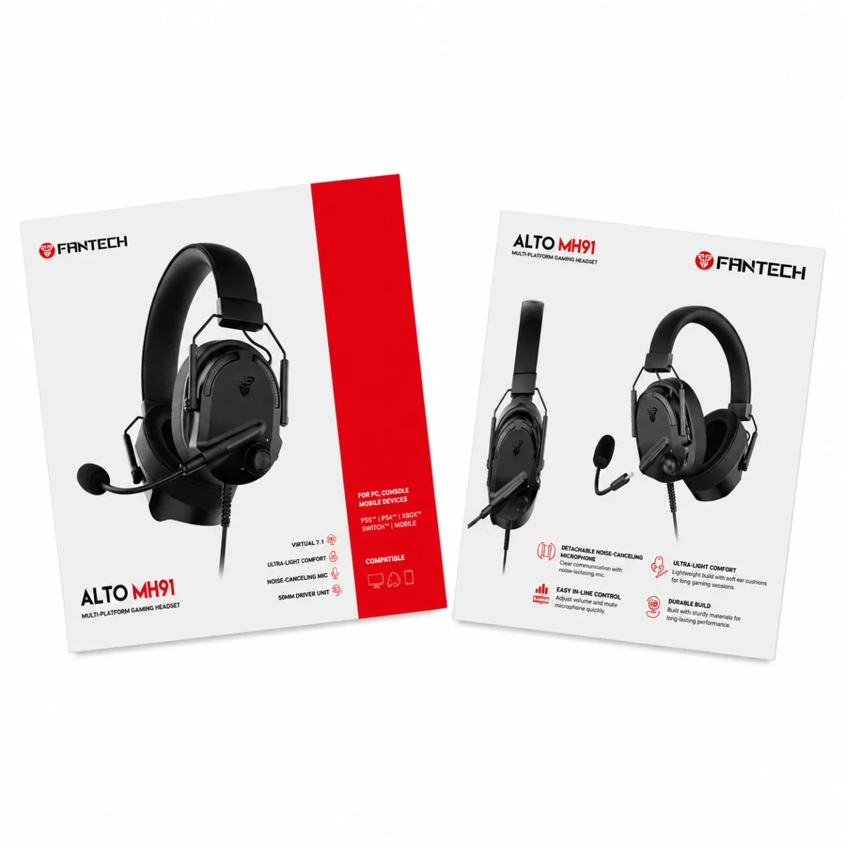 سماعة ألعاب Fantech ALTO MH91 سلكية متعددة المنصات بمنفذ TRRS 3.5 مم - Image 7