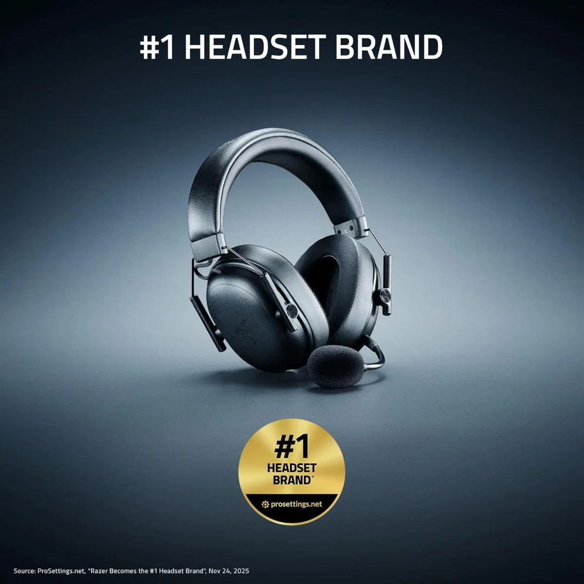 Razer BlackShark V3 X HyperSpeed Wireless Gaming Headset, 50mm Drivers, 70Hr Battery, Black - Thumbnail 2