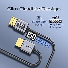 Promate PrimeLink8K-150 HDMI 2.1 Cable 1.5m 48Gbps 8K@60Hz eARC Black - Thumbnail 12