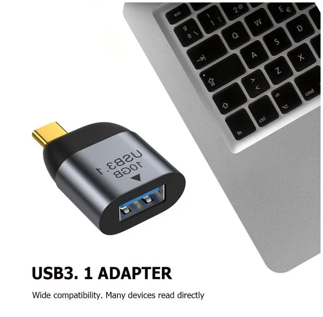 محول HAING HI-C300-TPU من USB-C 3.1 ذكر إلى USB-A أنثى OTG بسرعة USB 3.1 Gen 2 10Gbps - Image 2