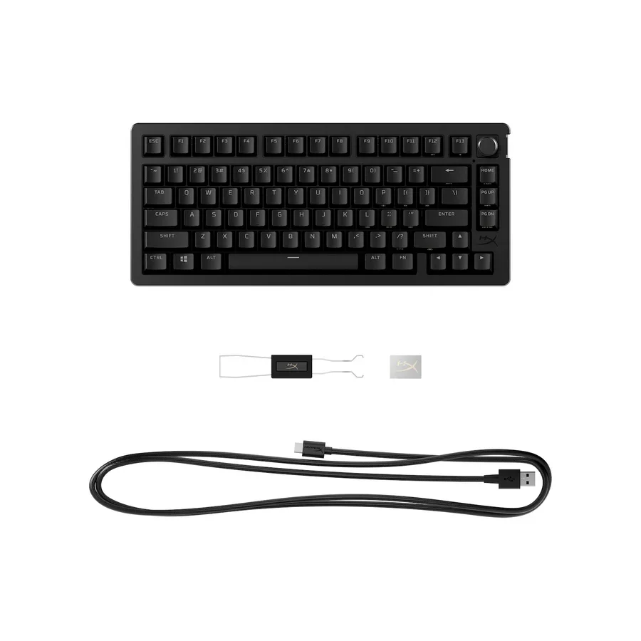Hyper X Alloy Rise 75 Wireless Mechanical Gaming Keyboard, Black, USA Model, No Warranty – 91Y91AA - Thumbnail 3
