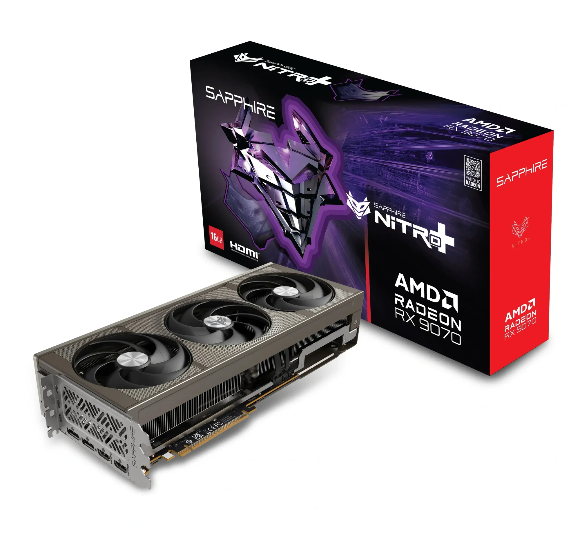 كرت شاشه SAPPHIRE NITRO+ AMD Radeon RX 9070 Gaming OC 16GB GDDR6