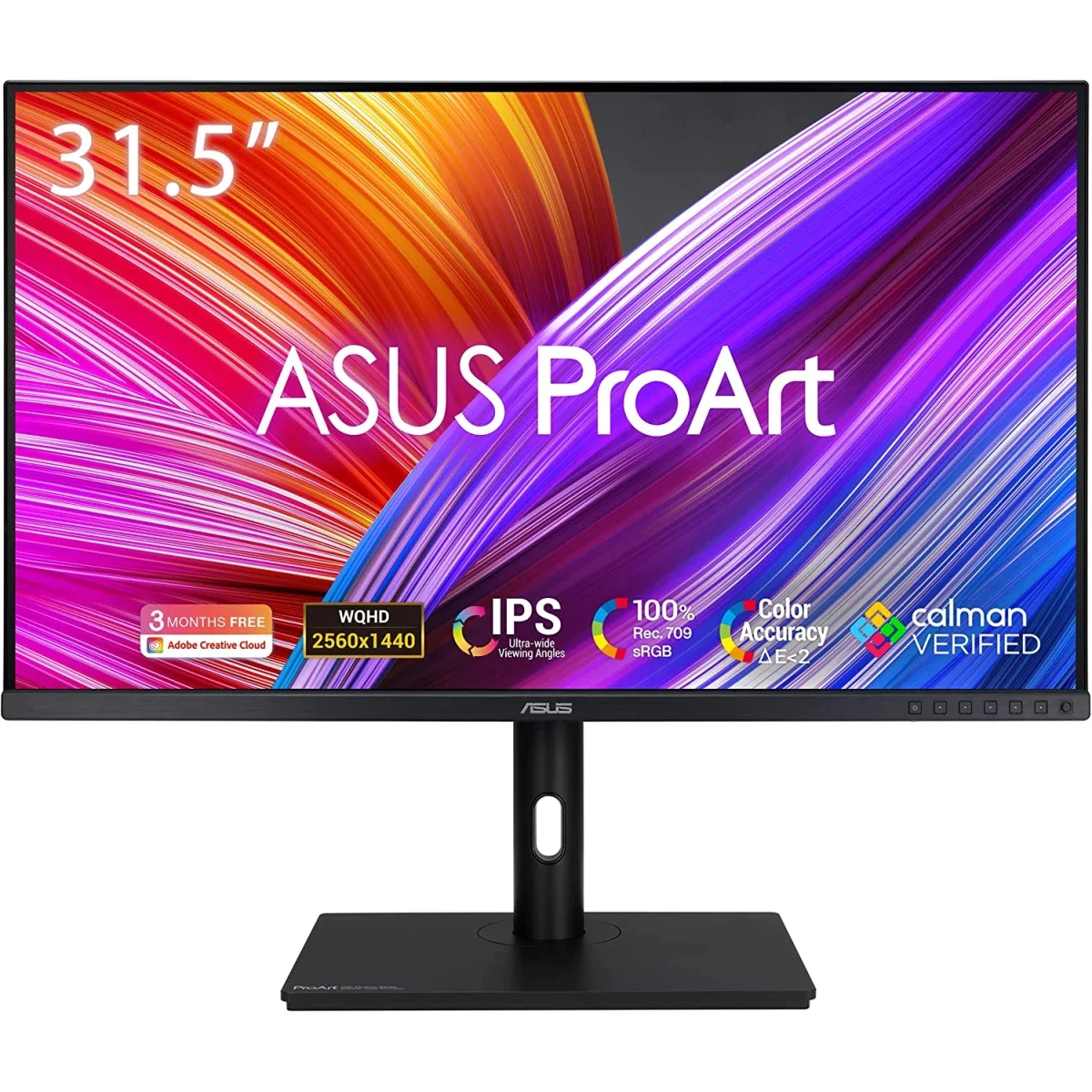 شاشة احترافية Asus ProArt PA328QV مقاس 31.5 إنش IPS بدقة 2K، 100% sRGB ومعتمدة Calman