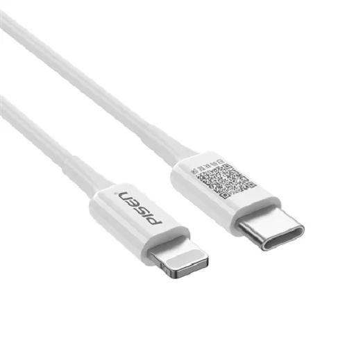 كيبل Pisen CL-PD-250 من USB-C إلى Lightning للشحن السريع، 3 أمبير، 0.25 متر