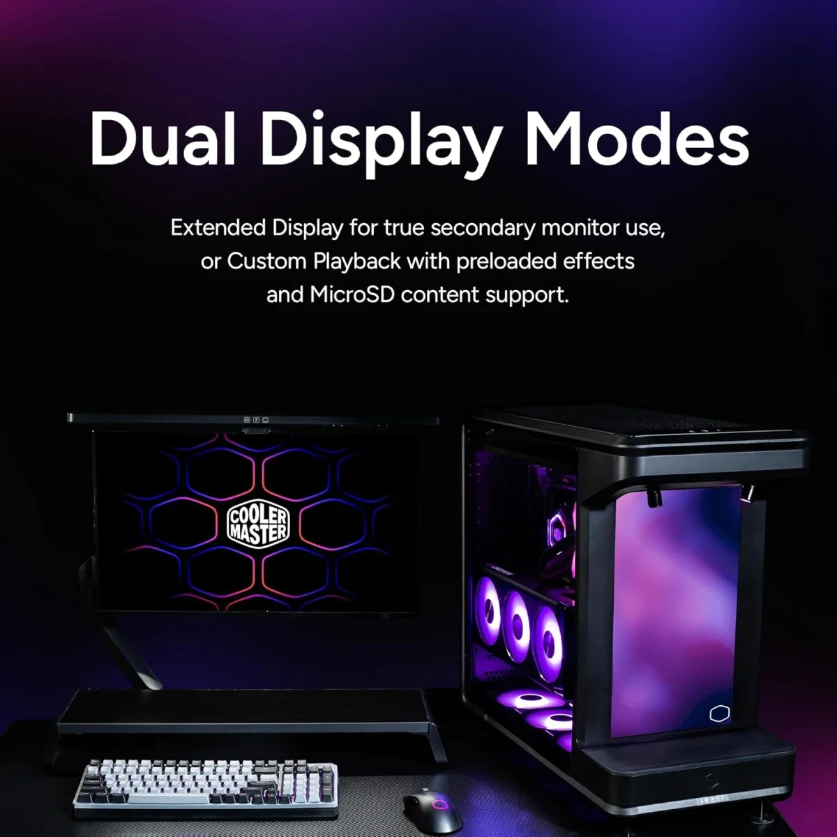 Cooler Master MasterFrame 360 STAGE LCD Open-Frame ATX Mid-Tower PC Case - Thumbnail 4