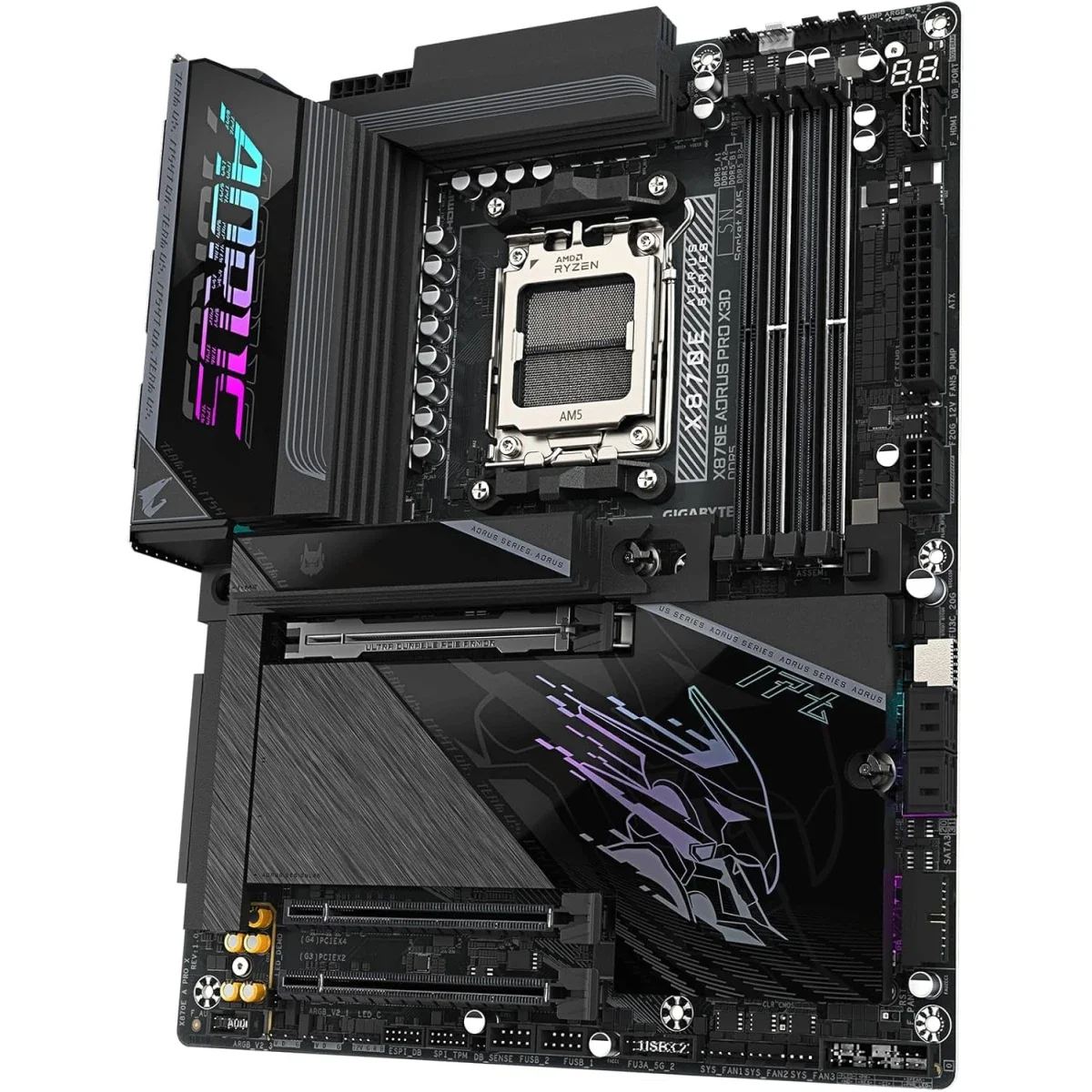 GIGABYTE X870E AORUS PRO X3D ATX AM5 Motherboard DDR5 PCIe 5.0 4x M.2 - Image 5